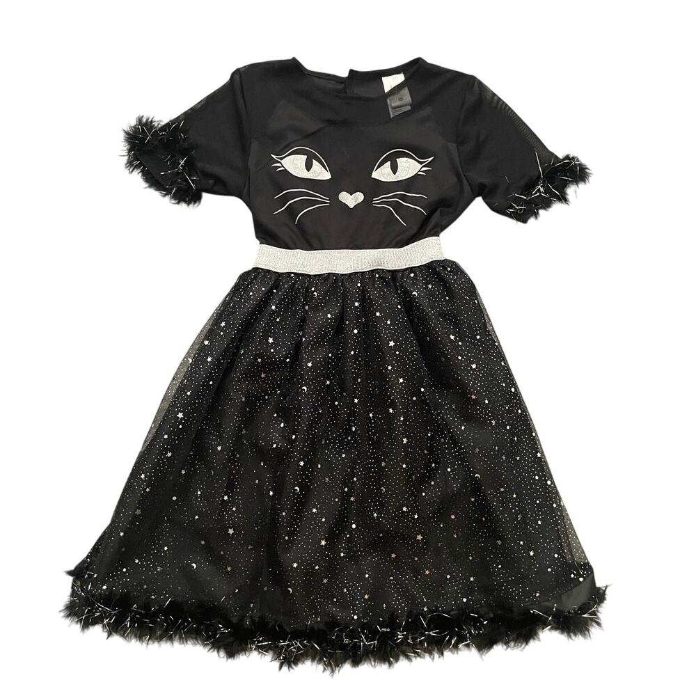 MORPH Costume Girls Size M 3-4yrs Black Silver Halloween Cat Costume